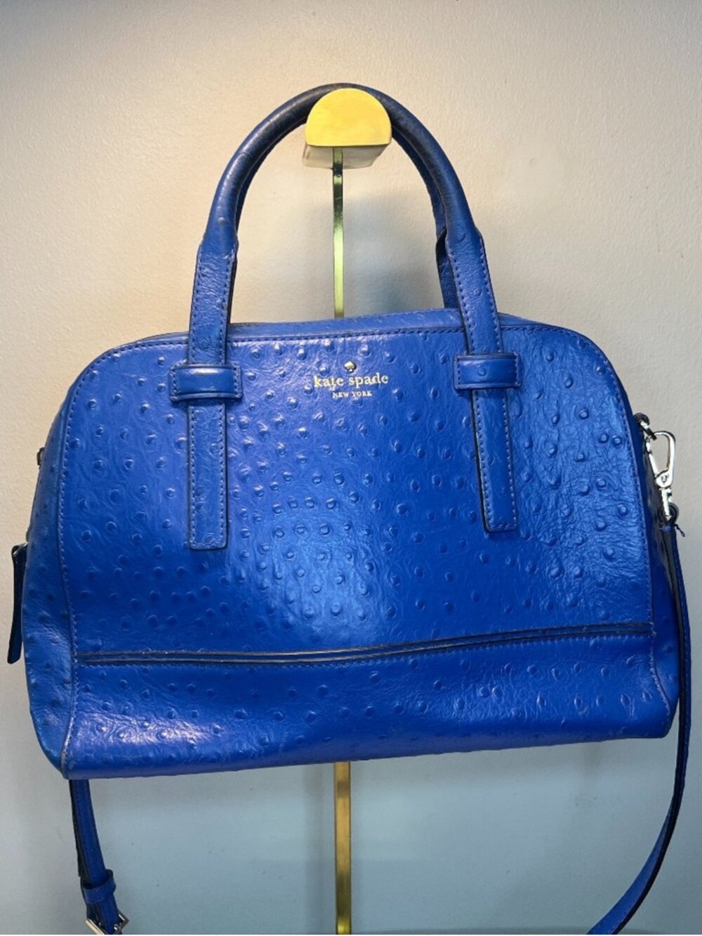 KATE SPADE OSTRICH ASS DOME SATCHEL - Picture 2 of 9